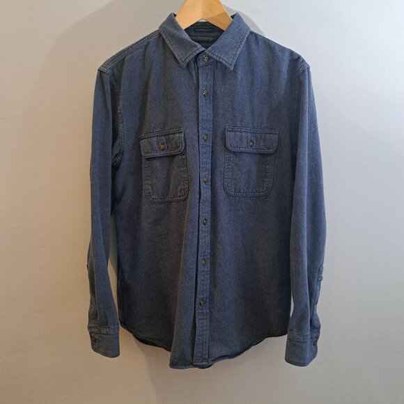 Banana Republic M Broken-In Heavy Weight Long Sleeve Standard Fit Button Down - Picture 1 of 13